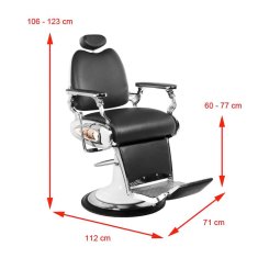 Eprim Gabbiano Moto Style frizerski stol, črn