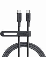 Anker 544 kabel USB-C na USB-C, 140 W, najlon, 1,8 m, črn (A80F6H11)