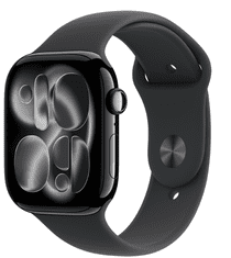 Apple Watch Series 11 pametna ura, GPS, 42mm, + pašček, črn (Jet Black) (MEQT4WF/A)