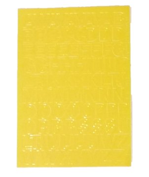 shumee Samolepilne folijske črke 1,5 cm rumene barve