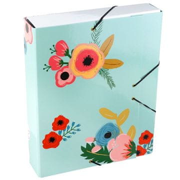 shumee Mapa z elastiko A4 6cm CVETJE karton