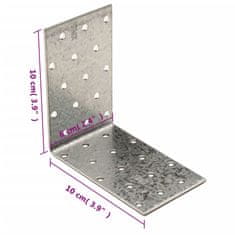Vidaxl Kotni nosilci 40 kosov 2 mm 100x60x100 mm pocinkano jeklo