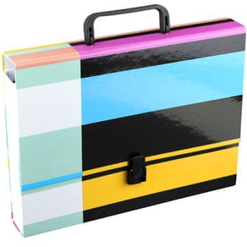 shumee Mapa z ročajem A4 5cm TRAKOVI karton