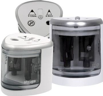 shumee STRIGO dvojni električni šilček na baterije, siv