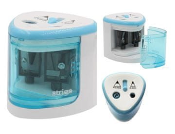 shumee STRIGO dvojni električni šilček na baterije, moder