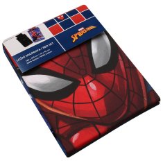 MARVEL COMICS MARVEL SpiderMan Temno modra DVOJNA bombažna otroška posteljnina z zadrgo, SVETLI SE V TEMI 140x200cm+70x90cm OEKO-TEX