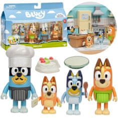 sarcia.eu Bluey FIGURIC KOMPLET Čas za sladico PAVLOVA, figurice za otroke, PREMESTLJIVI ELEMENTI 3+
