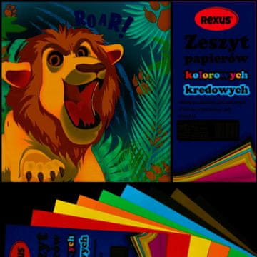 shumee Zvezek z izrezki, barvni papirji A5, 8 listov