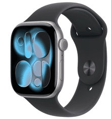 Apple Watch Series 11 pametna ura, GPS, 42mm, + pašček M/L, siv (Space Grey) (MEQW4WF/A)