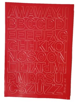 shumee Samolepilne folijske črke 2,5 cm rdeče