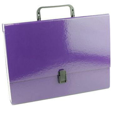 shumee Mapa z ročajem A4 5cm karton vijolična