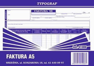 shumee Račun z DDV A5 v več izvodih, obrazec 01008