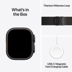 Apple Watch Ultra 3 pametna ura, GPS + Cellular, 49mm, črna, Trail Loop pašček, črn - M/L