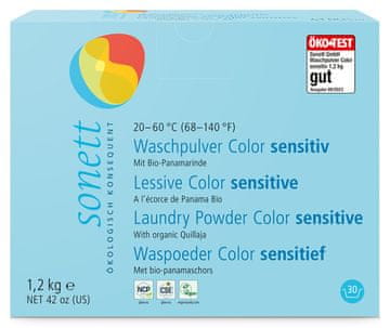 shumee SONETT Pralni prašek za barvne tkanine SENSITIV 1,2 kg