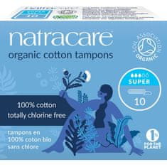 shumee NATRACARE SUPER higienski tamponi iz organskega bombaža, 10 kosov.