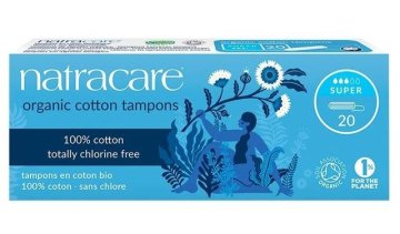 shumee NATRACARE SUPER higienski tamponi iz organskega bombaža 20 kosov.