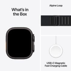 Apple Watch Ultra 3 pametna ura, GPS + Cellular, 49mm, črna, Alpine Loop pašček, črn - L