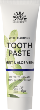Urtekram URTEKRAM zobna pasta z meto, alojo in fluoridom