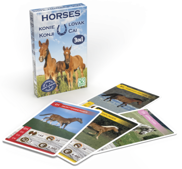 Cartamundi Igra s kartami 10035085 Animal Trumps 3v1: Konji