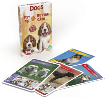 Cartamundi Igra s kartami 10035084 Animal Trumps 3v1: Psi