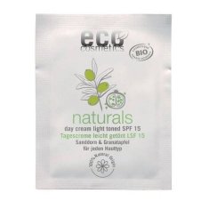 shumee Eco Cosmetics rahlo tonirana krema za vse tipe kože SPF 15 z granatnim jabolkom in rakitovcem 2 ml