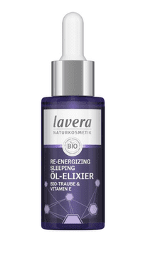 shumee LAVERA Energijski nočni oljni eliksir z organskim grozdjem in vitaminom E