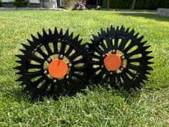 shumee Kolesa za robotsko kosilnico WORX Landroid M600 M800 L1300, ogljikovo jeklo 3 mm