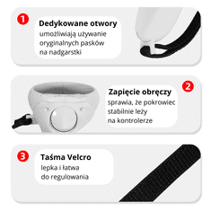 shumee Ovitek za krmilnik Oculus Quest 2 s paščkom | siv