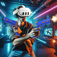 shumee Replika krmilne pištole za Meta Quest 3, 3S | modra