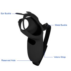 shumee Ovitek za krmilnik Oculus Quest 2 s paščkom | Črna