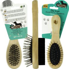 shumee Dvostranska krtača Mr. Pretzel z borovimi konicami za podlanko, pasjo in mačjo dlako