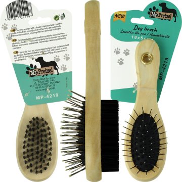 shumee Dvostranska krtača Mr. Pretzel z borovimi konicami za podlanko, pasjo in mačjo dlako