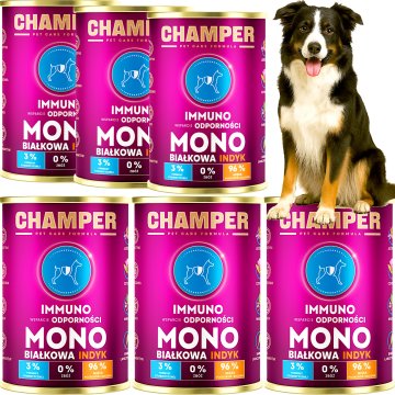 shumee Mokra hrana za pse Monoprotein Champer Immunity Purana 6x400g