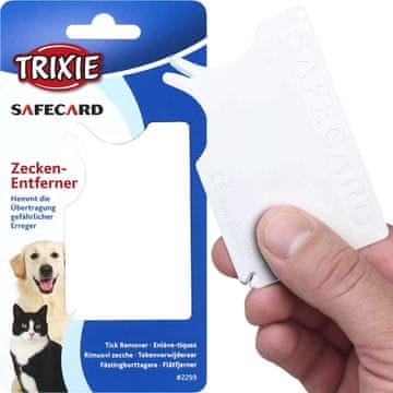 shumee Trixie odstranjevalec klopov za mačke in pse s kartico, kavljem in ekstraktorjem