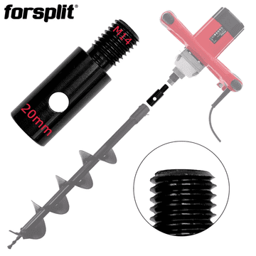 shumee Adapter za električni mešalnik M14 na vrtalnik za zemljo Ø 20 mm