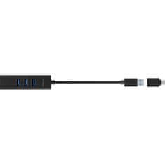 IcyBox IB-HUB1419-LAN USB-A/C mrežna kartica in 4-portni HUB