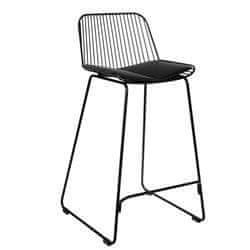 Intesi Barski stol Dill Low Black s črno blazino