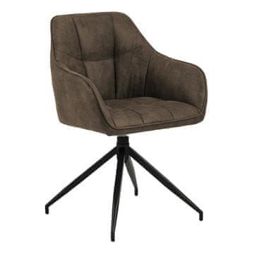 shumee Brenda VRTLJIV STOL rjav OBLAŠČEN kovin