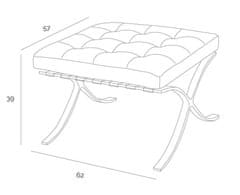 shumee Tabure za noge BA1, temno rjav, vintage