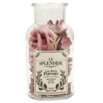 shumee Stekleni kozarec 12 cm z rožnatim pourijem