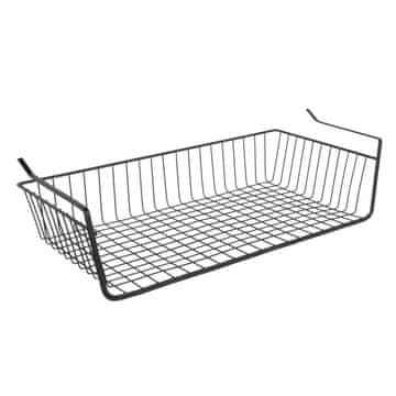 Intesi Viseča košara s policami L črna kovina 50x26 cm