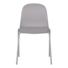 shumee Madalena siv plastični stol z BLAZINO na sedišču