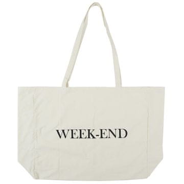 shumee Vikend bela nakupovalna torba