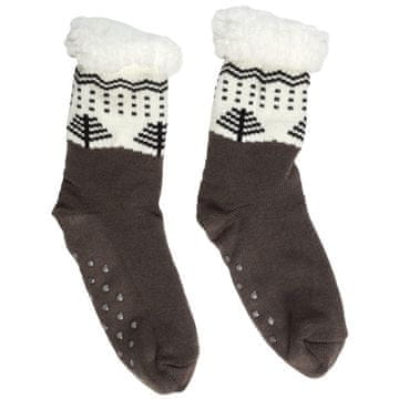 shumee Zimske nogavice sherpa z vzorcem velikosti 39-42 rjave