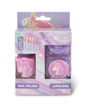 shumee MARTINELIA balzam za ustnice + komplet lakov za nohte z motivom samoroga