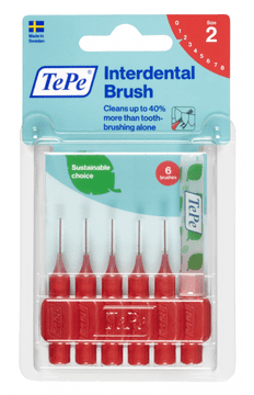 shumee TePe medzobne ščetke 0,5 mm rdeče 6 kosov