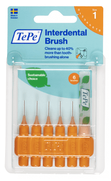 shumee TePe medzobne ščetke 0,45 mm oranžne 6 kosov