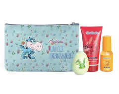 shumee Otroški set za kopel z dinozavri + kozmetična torbica z gelom Martinelia 290 ml