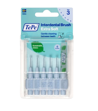 shumee TePe Extra Soft medzobne ščetke 0,6 mm svetlo modre 6 kosov