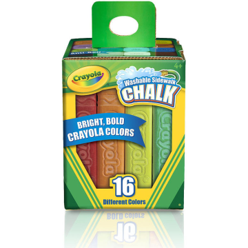 shumee Crayola pralne krede za pločnike, 16 barv